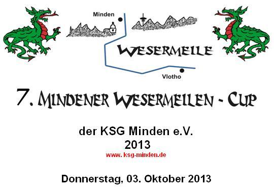 Logo Wesermeile mit Datum